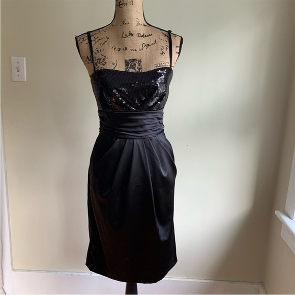 Roulette black sequin belted dress size S - Picture 5 of 9